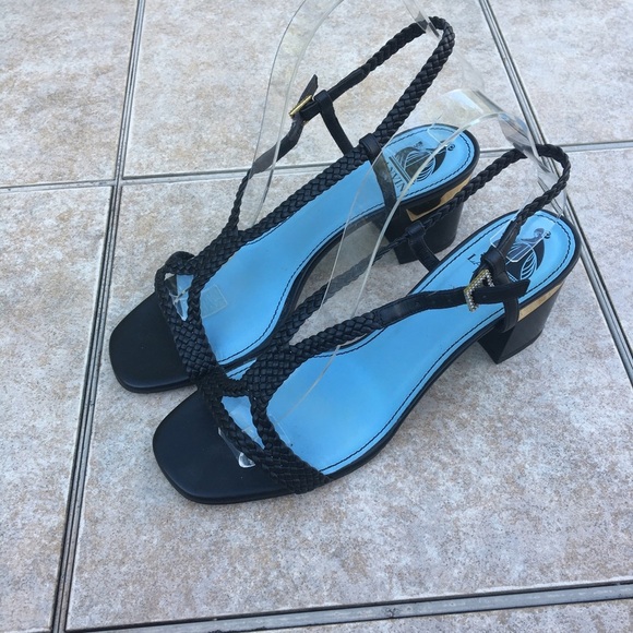 Lanvin Paris black braided sandals 38.5 - Picture 3 of 15